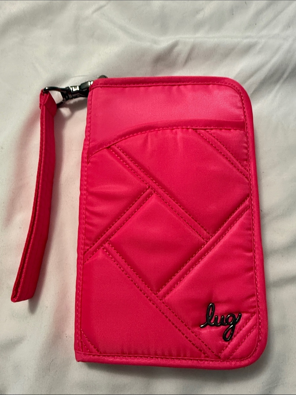 lug Hot Pink Quilted Wristlet Organizer